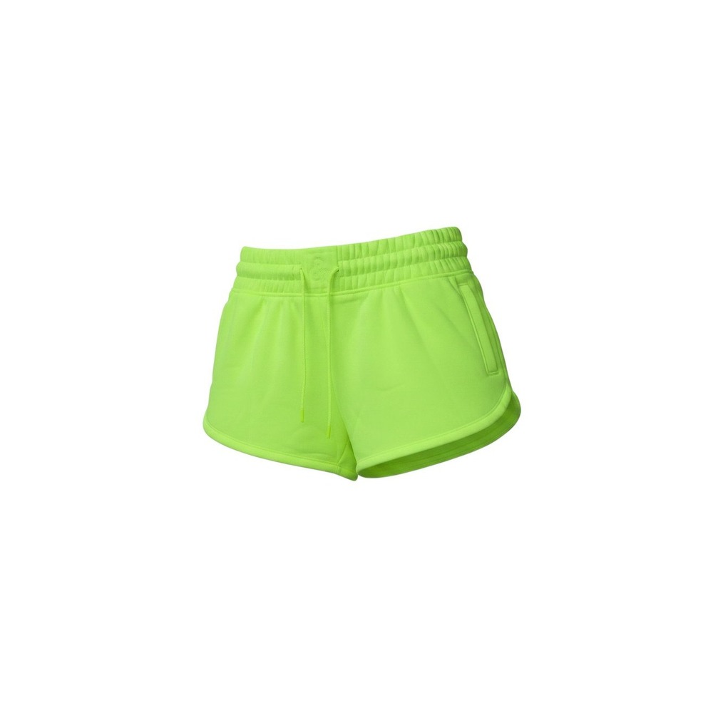 Love & Sports Fleece Shorts Girls Large 12-14 Neon Green Drawstring Athleisure